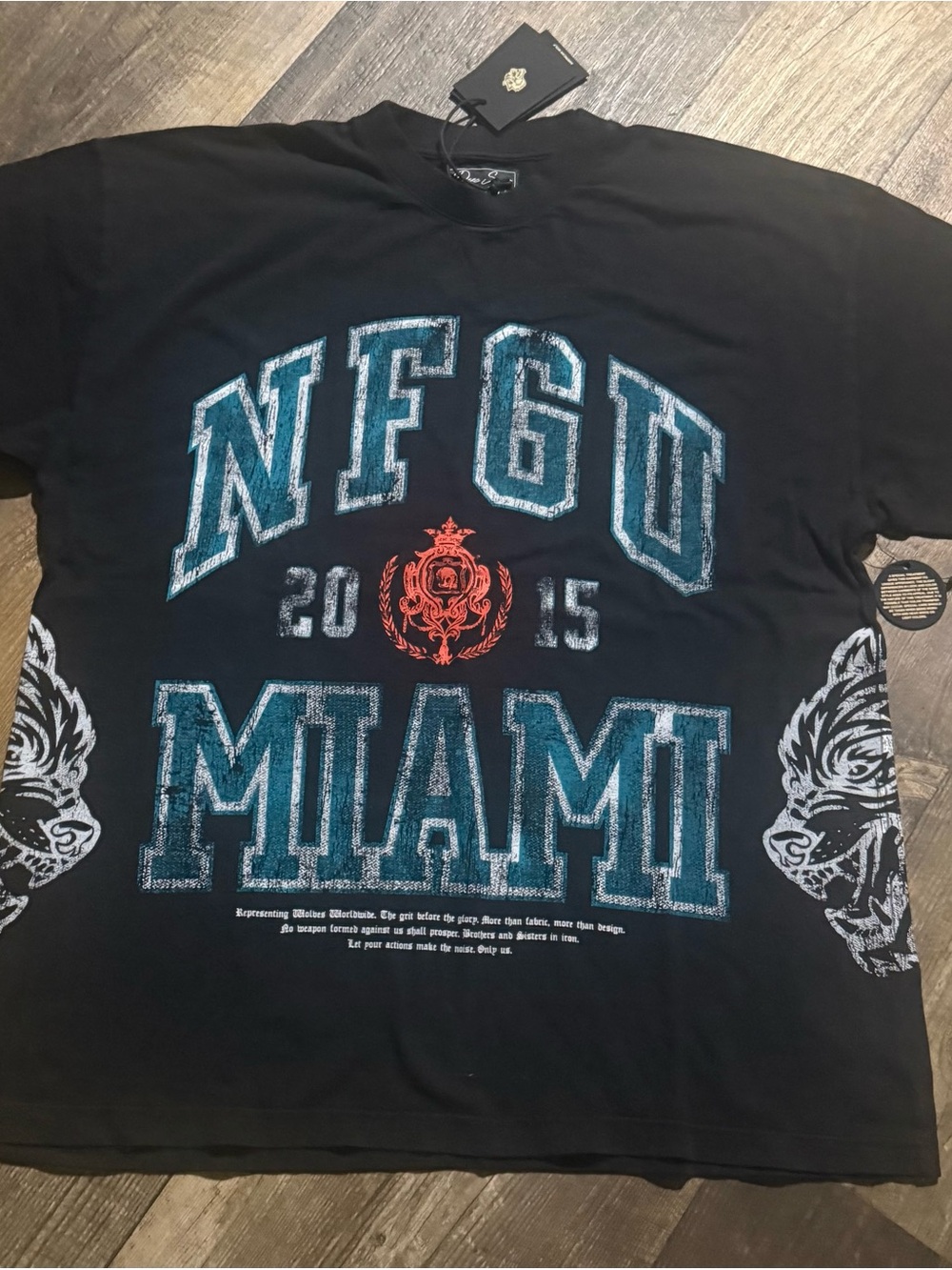 Darc Sport LIMITED EDITION Black Miami Graphic Tee with Teal & Red Accents